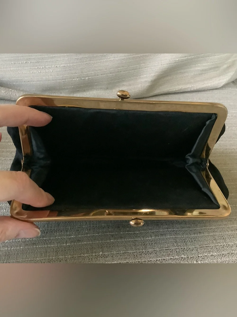 Vintage 3 in 1 Evening Clutch with Gold Frame
